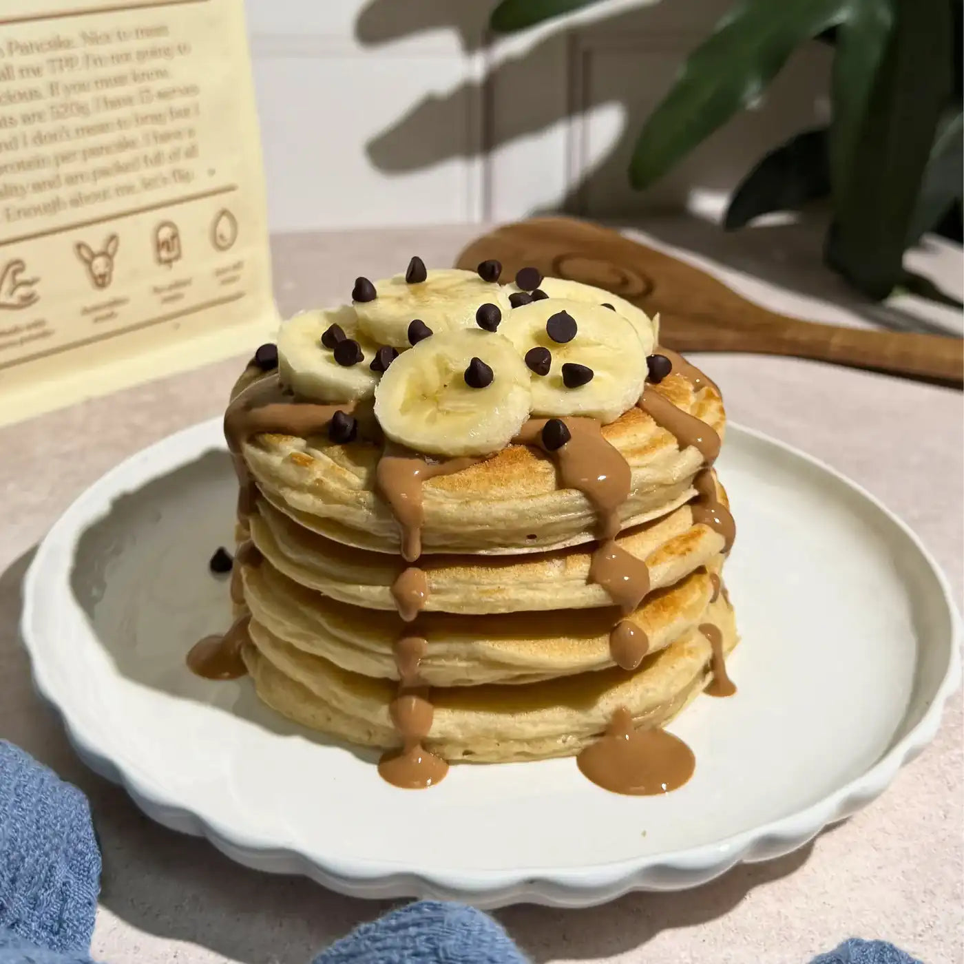 PB Banana Pancake Stack