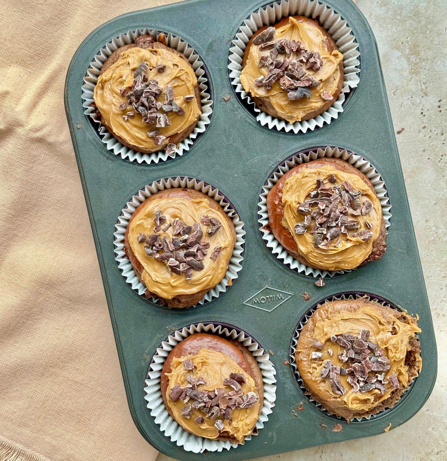 Chocolate Peanut Butter Protein Muffins