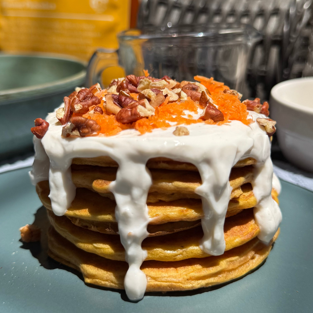 Carrot Cake Protein Pancakes