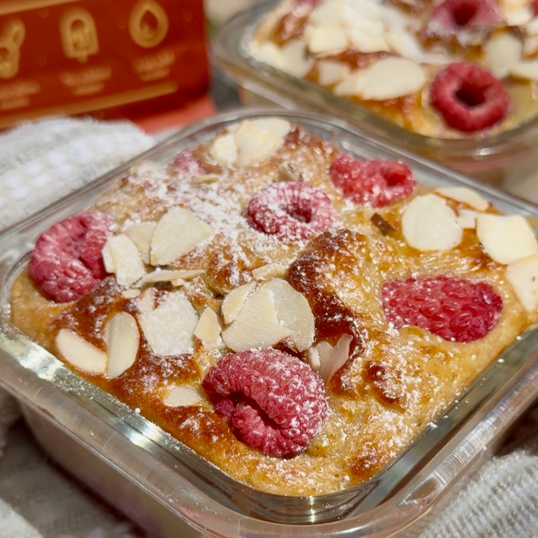 Raspberry Muffin Pancake Bowl
