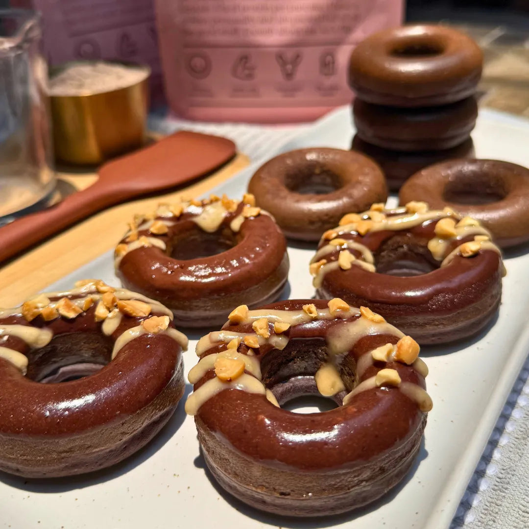 Double Chocolate Protein Donuts | Snickers Protein Dessert Recipe
