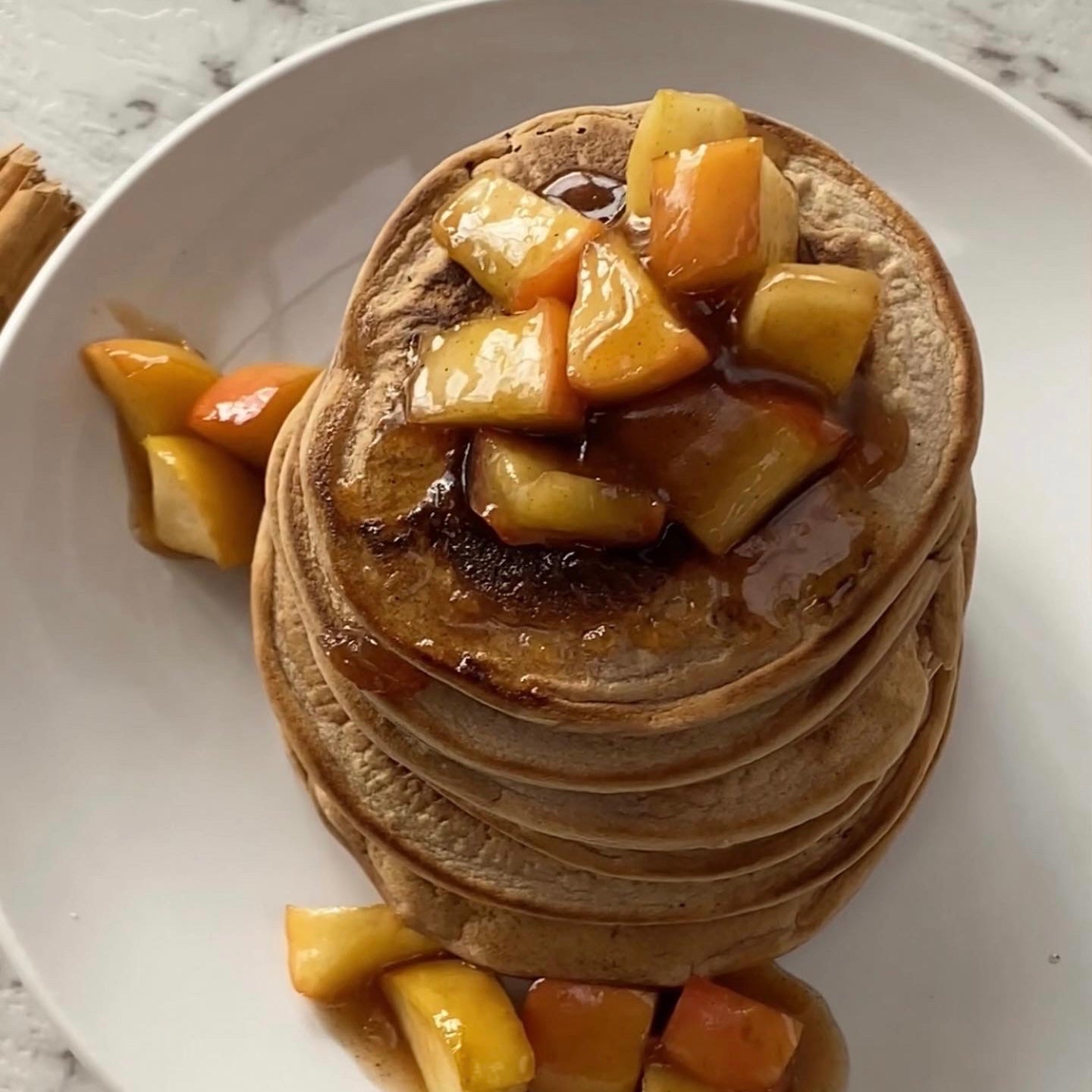 Apple pie pancakes recipe the protein pancake