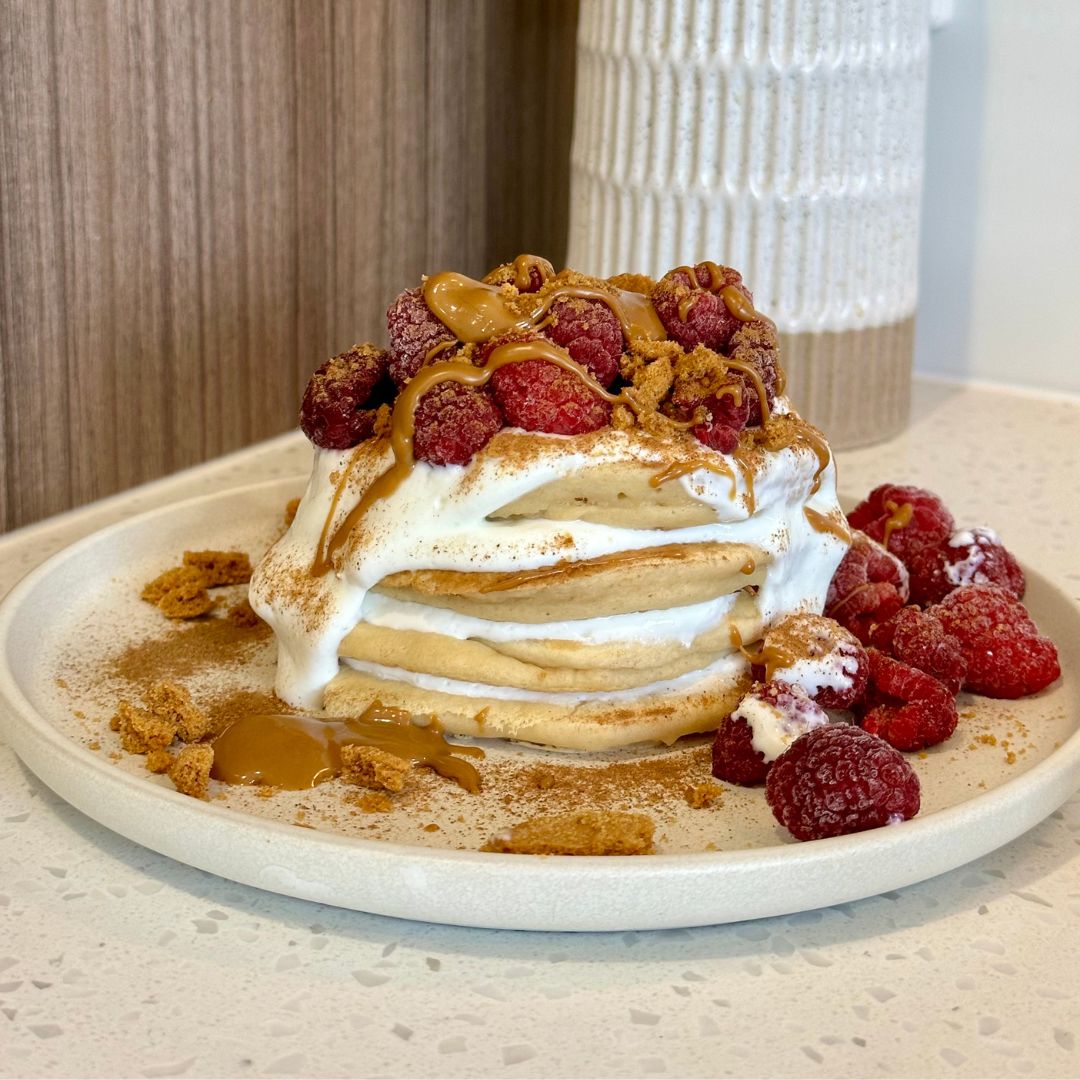 Raspberry Biscoff + Protein Yoghurt